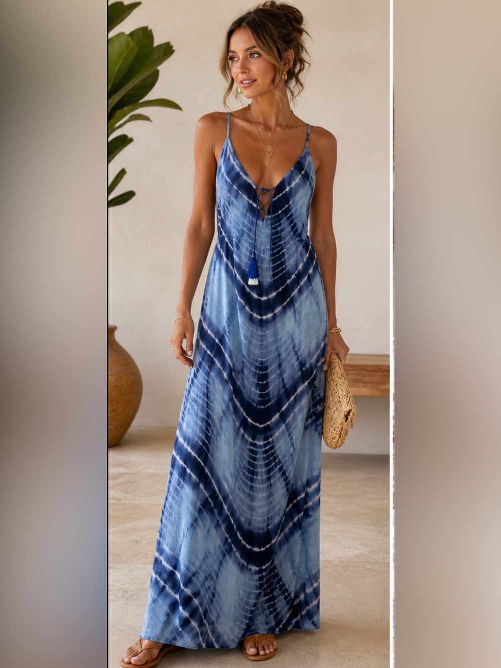 Flowy Tie Dye Maxi Dress